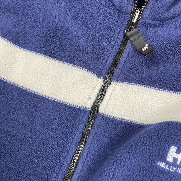 Vintage Helly Hansen Jacket Mens Small Blue White Full Zip Fleece Sweater‎ - Picture 5 of 12